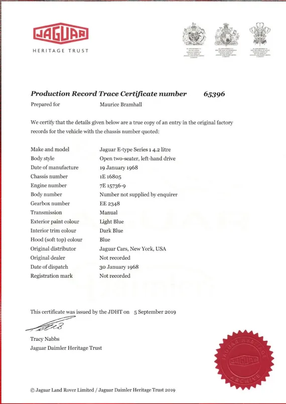 Vehicle Image 1 - 1968 Jaguar E-Type Roadster (red)