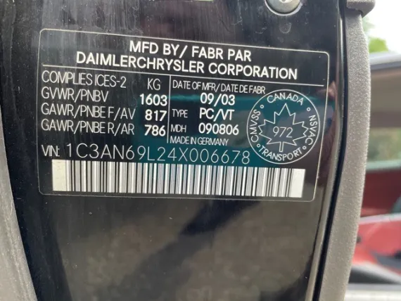 Vehicle Image 10 - 2004 Chrysler Crossfire