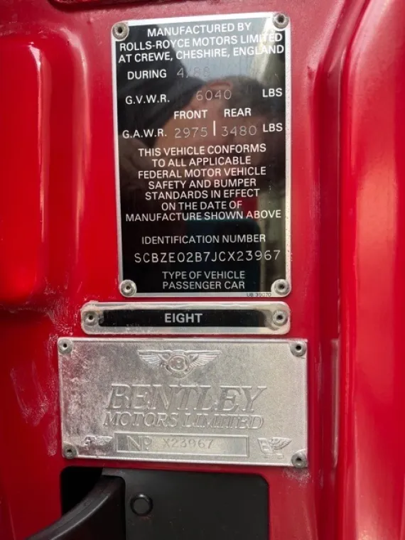 Vehicle Image 10 - 1988 Bentley 8
