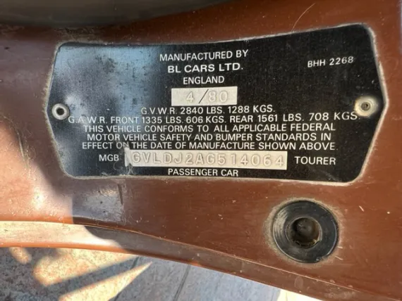Vehicle Image 9 - 1980 MG B with overdrive