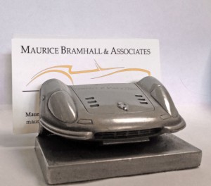 Ferrari Dino Business Card Holder with a card in it