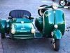 Classic Vespa with side car